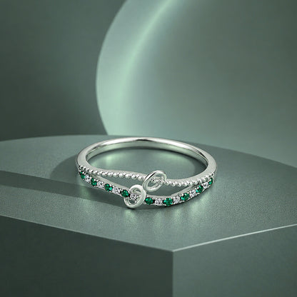 Double Layer Twist 925 Sterling Silver Ring for Women