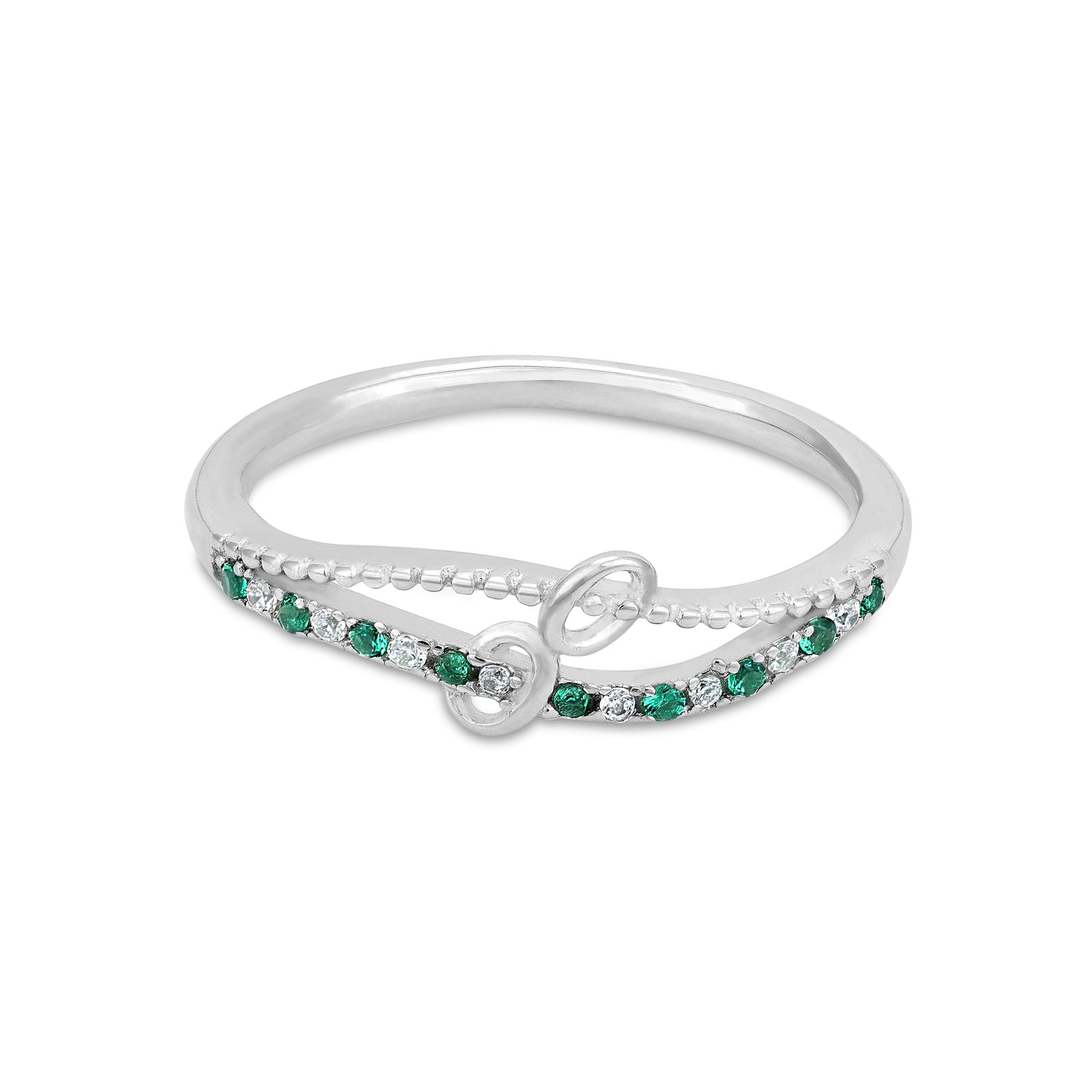 Double Layer Twist 925 Sterling Silver Ring for Women