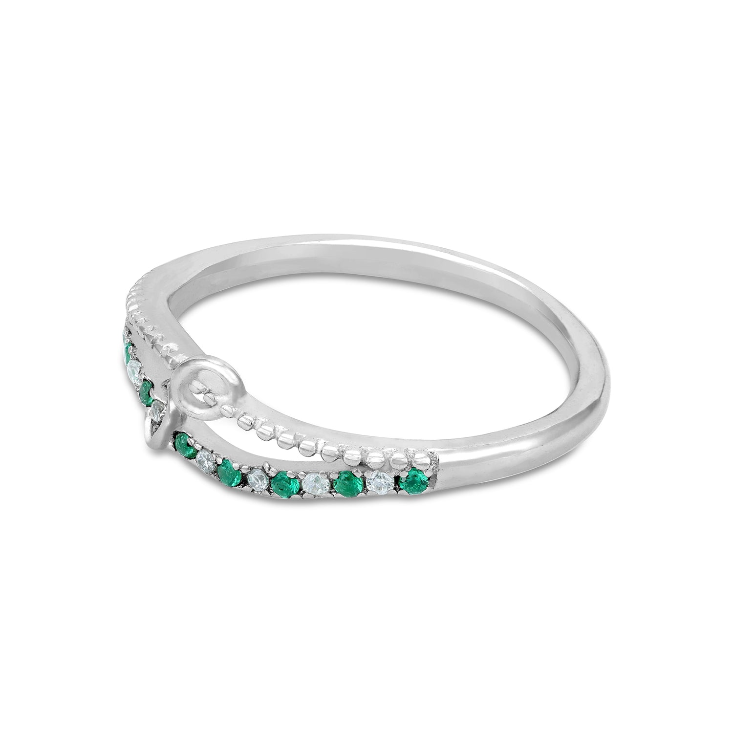 Double Layer Twist 925 Sterling Silver Ring for Women