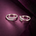 Double Row Crystal Wrap Sterling Silver Toe Ring