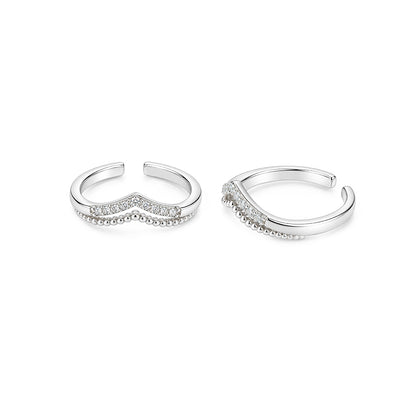 Double Row Wishbone Sterling Silver Toe Ring