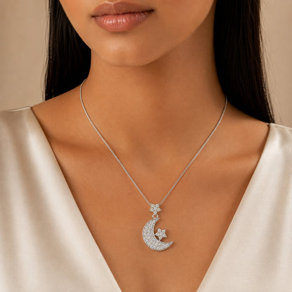 Dreamy Night 925 Sterling Silver Celestial Pendant
