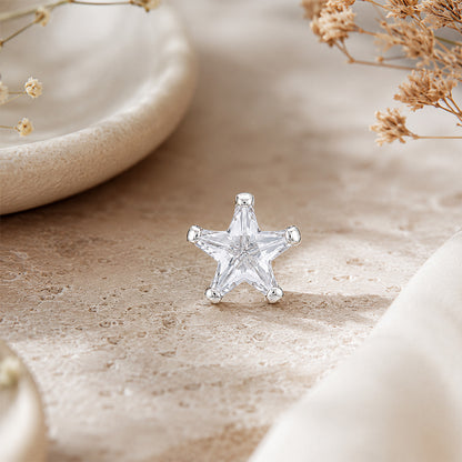 Dreamy Star Crystal 925 Sterling Silver Statement Nosepin