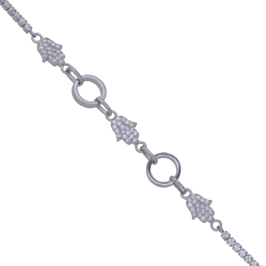 Dual Halo Bracelet 925 sterling silver