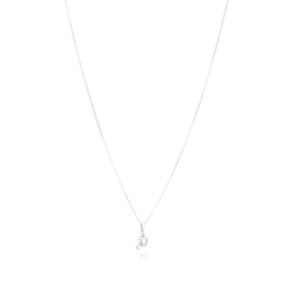 Dual Heart Rhodium Plated Sleek Chain Pendants