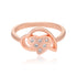 Dual Heart Rose Gold Plated Combination Ring