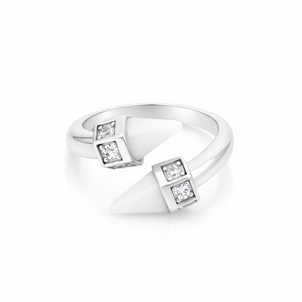Button-shaped earrings on a white background