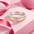 Dual Tone Chevron Wishbone Sterling Silver Ring