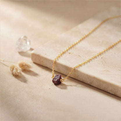 Earthy Amethyst Charm Golden Minimalist Designer Chain Pendant
