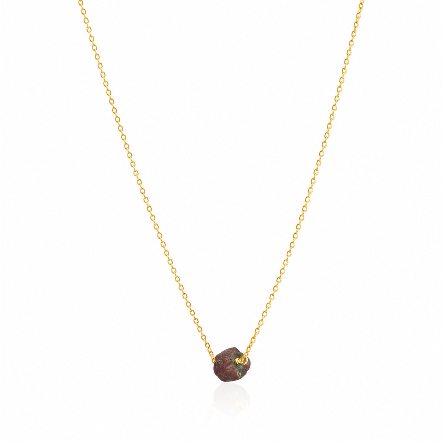 Earthy Amethyst Charm Golden Minimalist Designer Chain Pendant