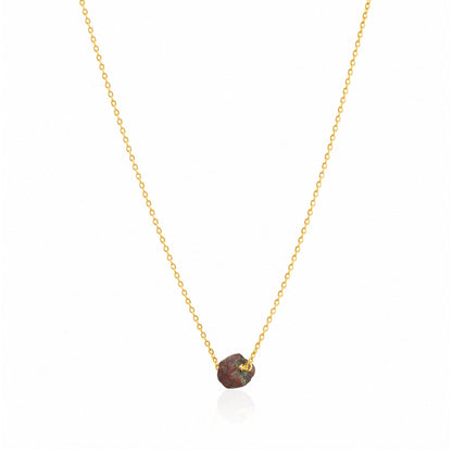 Earthy Amethyst Charm Golden Minimalist Designer Chain Pendant