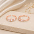 Elegance Multi-Shape Stone Rose Gold Adjustable Toe Ring