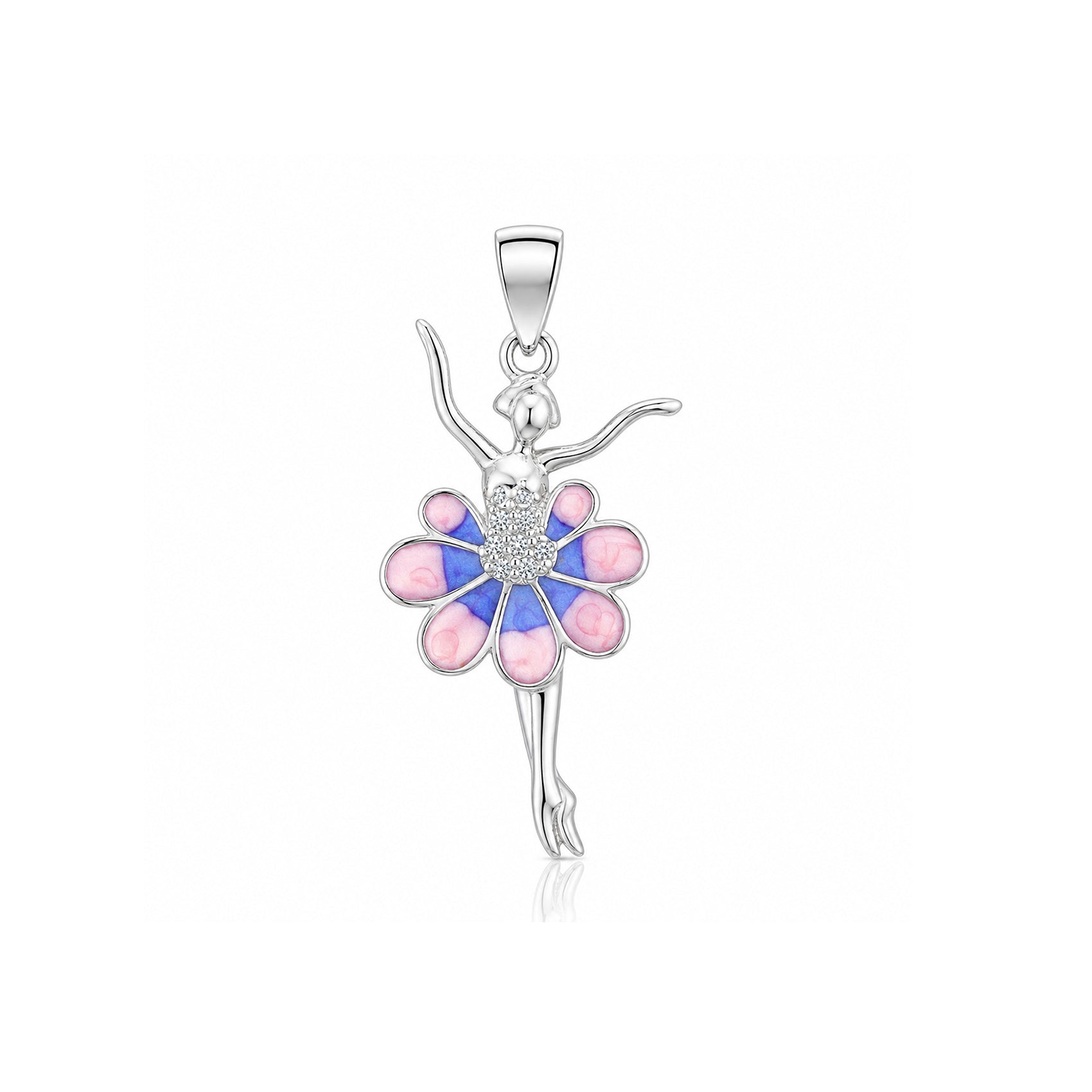 Elegant Ballerina Dance 925 Sterling Silver Pendant for women