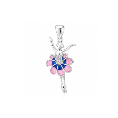 Elegant Ballerina Dance 925 Sterling Silver Pendant for women