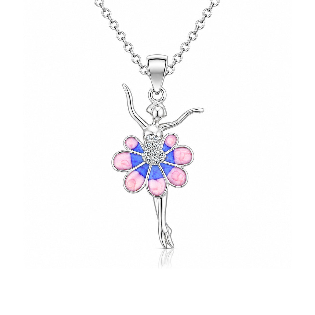 Elegant Ballerina Dance 925 Sterling Silver Pendant for women