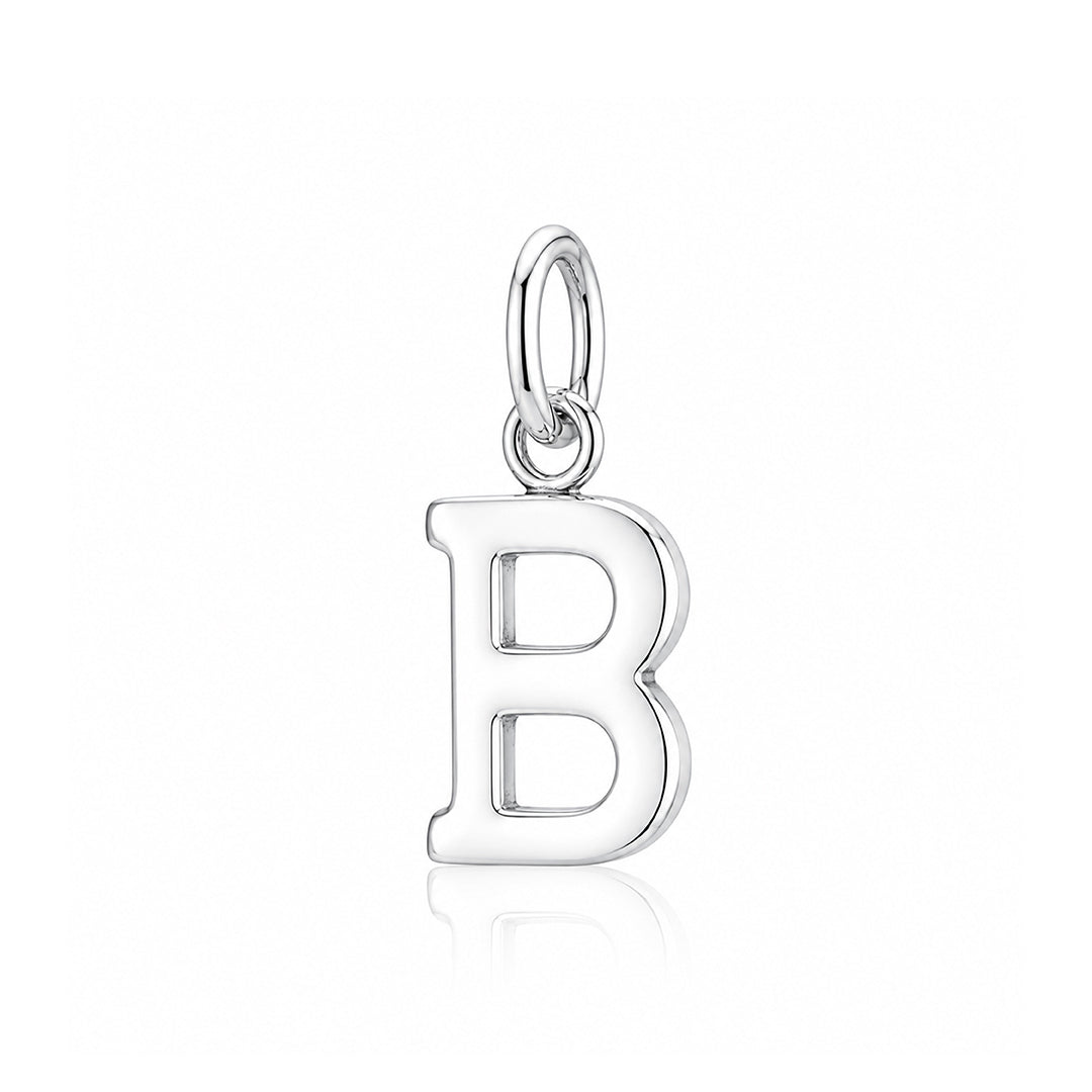 Elegant Letter B 925 Sterling Silver Pendant for women