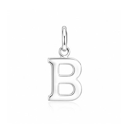 Elegant Letter B 925 Sterling Silver Pendant for women