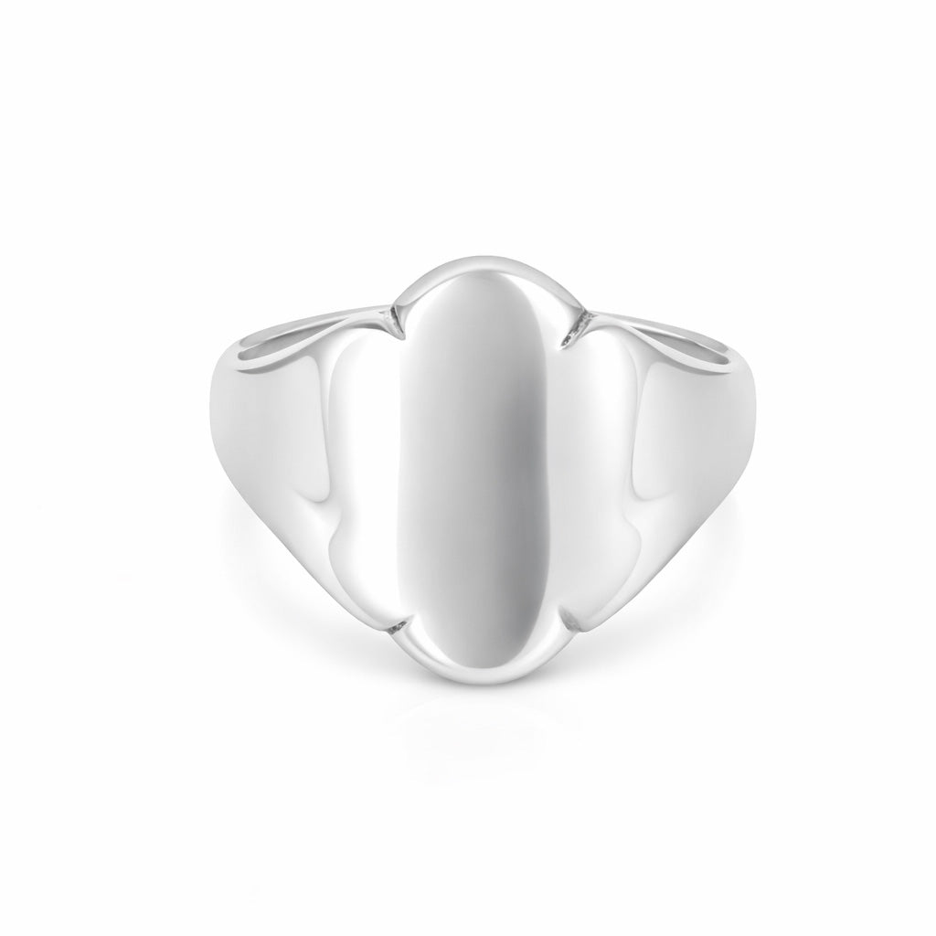 Elegant Mirror Finish Engraving 925 Sterling Silver Ring for women