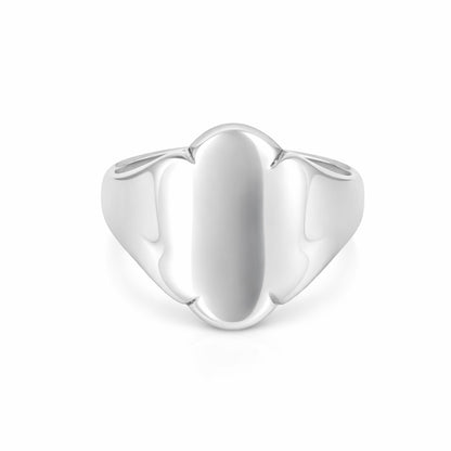 Elegant Mirror Finish Engraving 925 Sterling Silver Ring for women