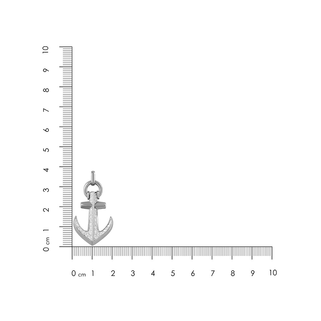 Elegant Nautical Anchor Sparkle 925 Sterling Silver Pendant