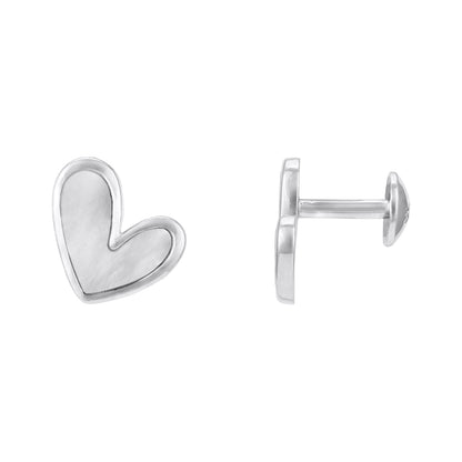 Elegant Pearl Halo Heart 925 Sterling Silver Earrings for Women