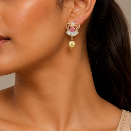 Elegant Pearl Drop 925 Sterling Silver Earring