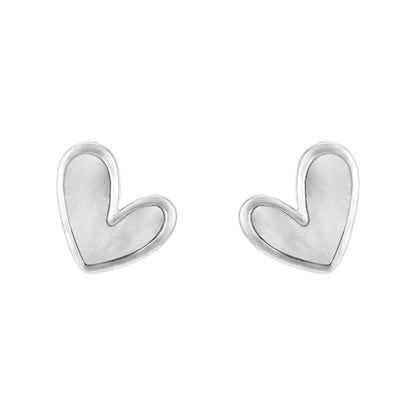 Elegant Pearl Halo Heart 925 Sterling Silver Earrings for Women
