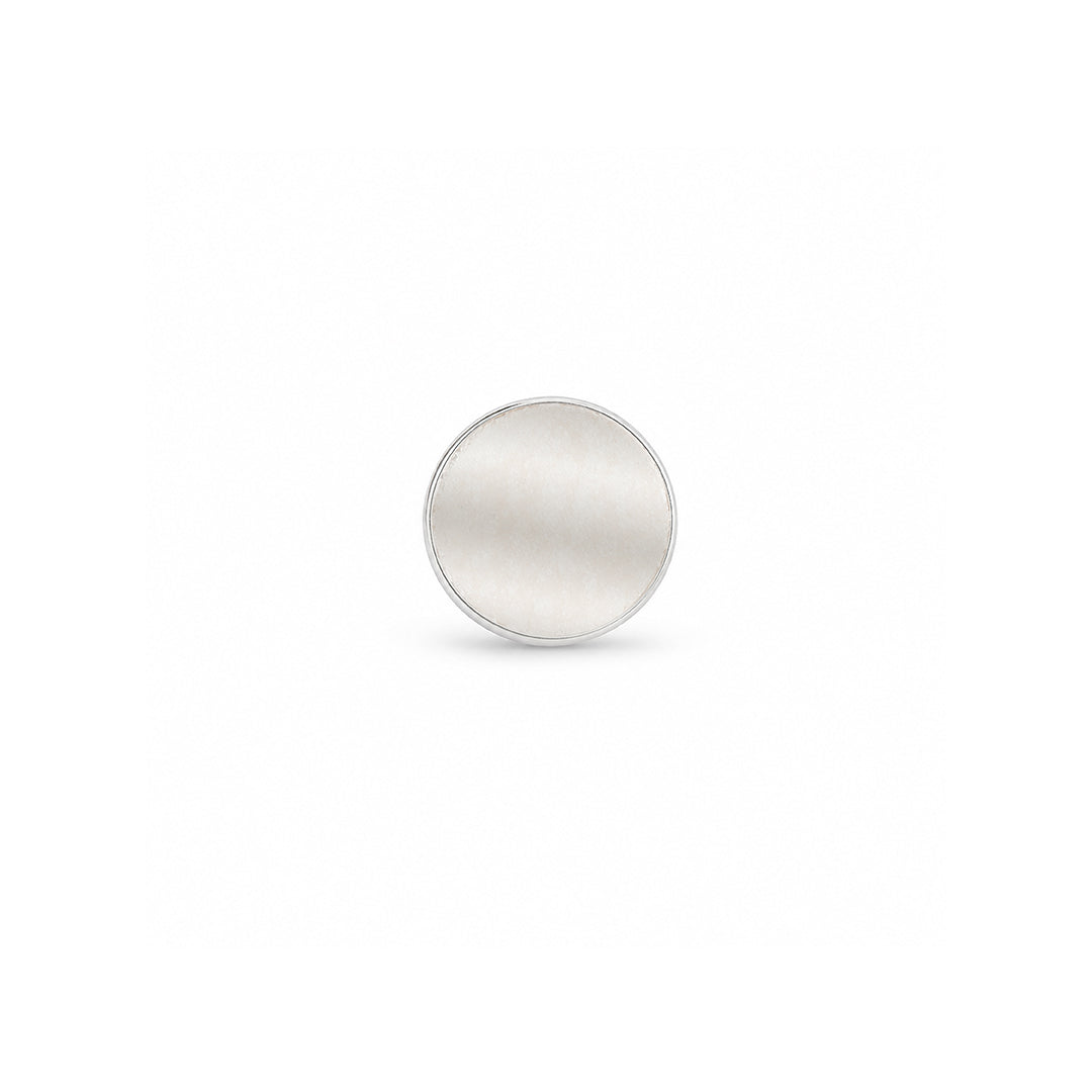 Elegant Silver Circle 925 Sterling Silver Signature Nose Pin