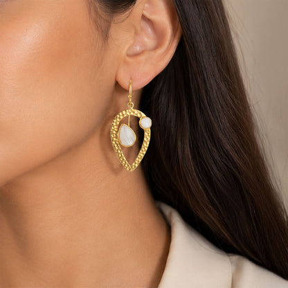 Elegant Teardrop Charm 925 Sterling Silver Earrings