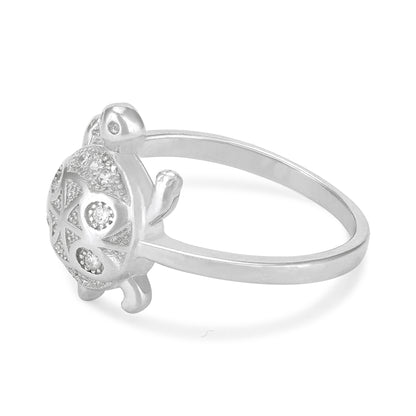 Elegant Tortoise 925 Sterling Silver Ring for Women