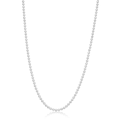 Elegant 925 Sterling Silver Spherical Bead Chain for Women