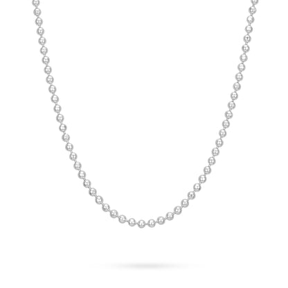 Elegant 925 Sterling Silver Spherical Bead Chain for Women