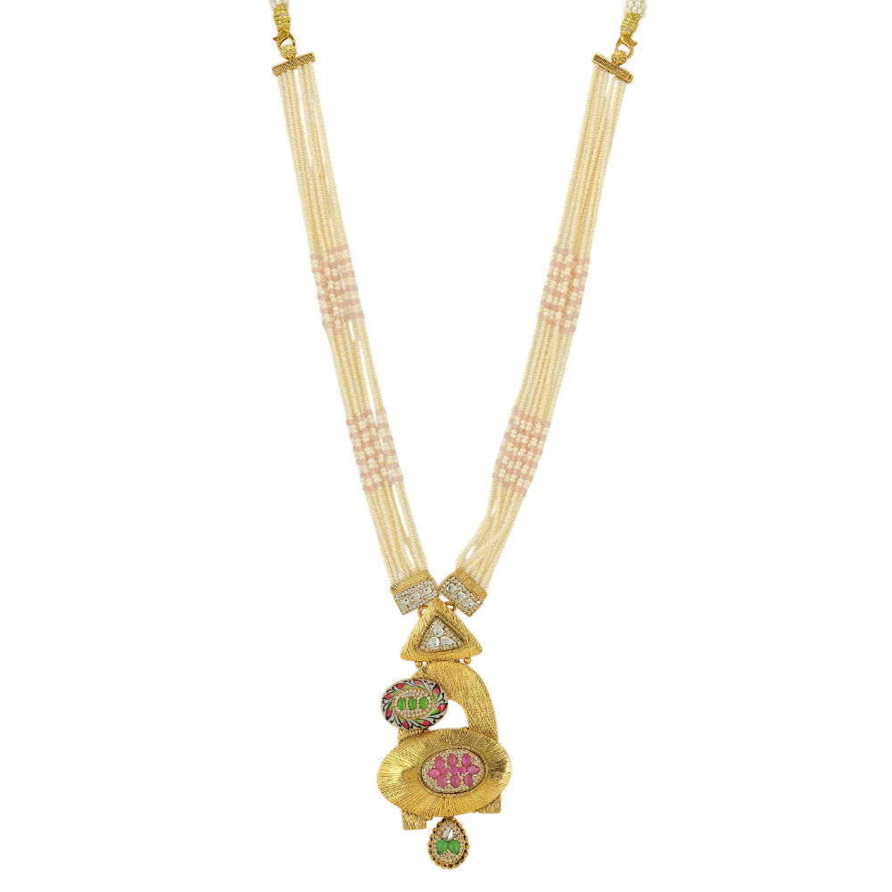 Elegant Allure White Pearls 925 Contemporary Haram