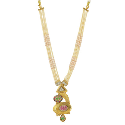 Elegant Allure White Pearls 925 Contemporary Haram