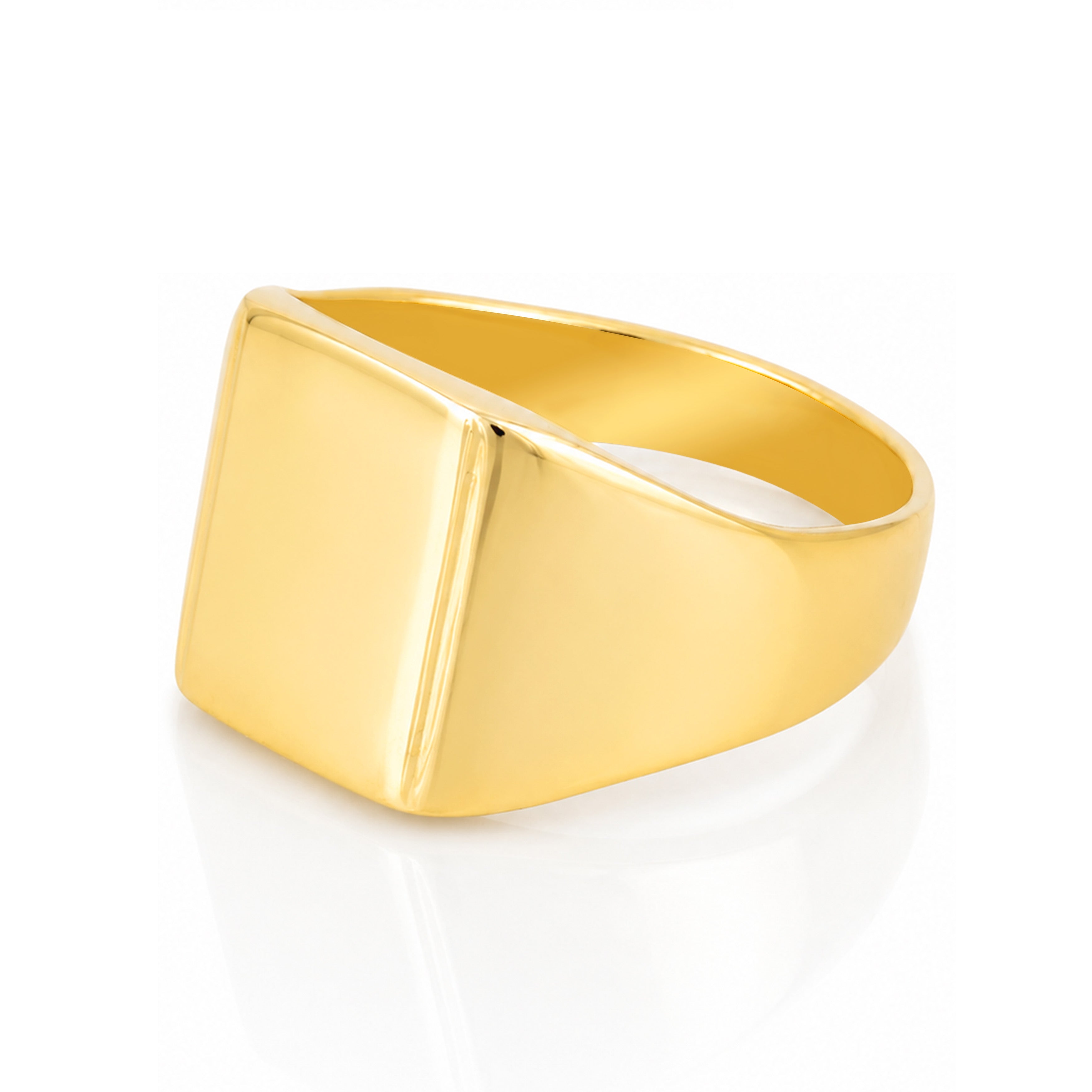 Elegant Band Golden Radiance 925 Sterling Silver Personalised Ring for Men