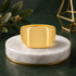 Elegant Band Golden Radiance 925 Sterling Silver Personalised Ring for Men