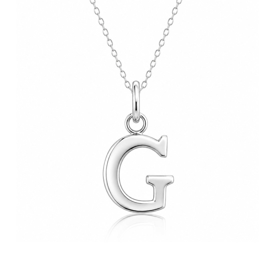 Elegant Block Letter G 925 Sterling Silver Pendant for women