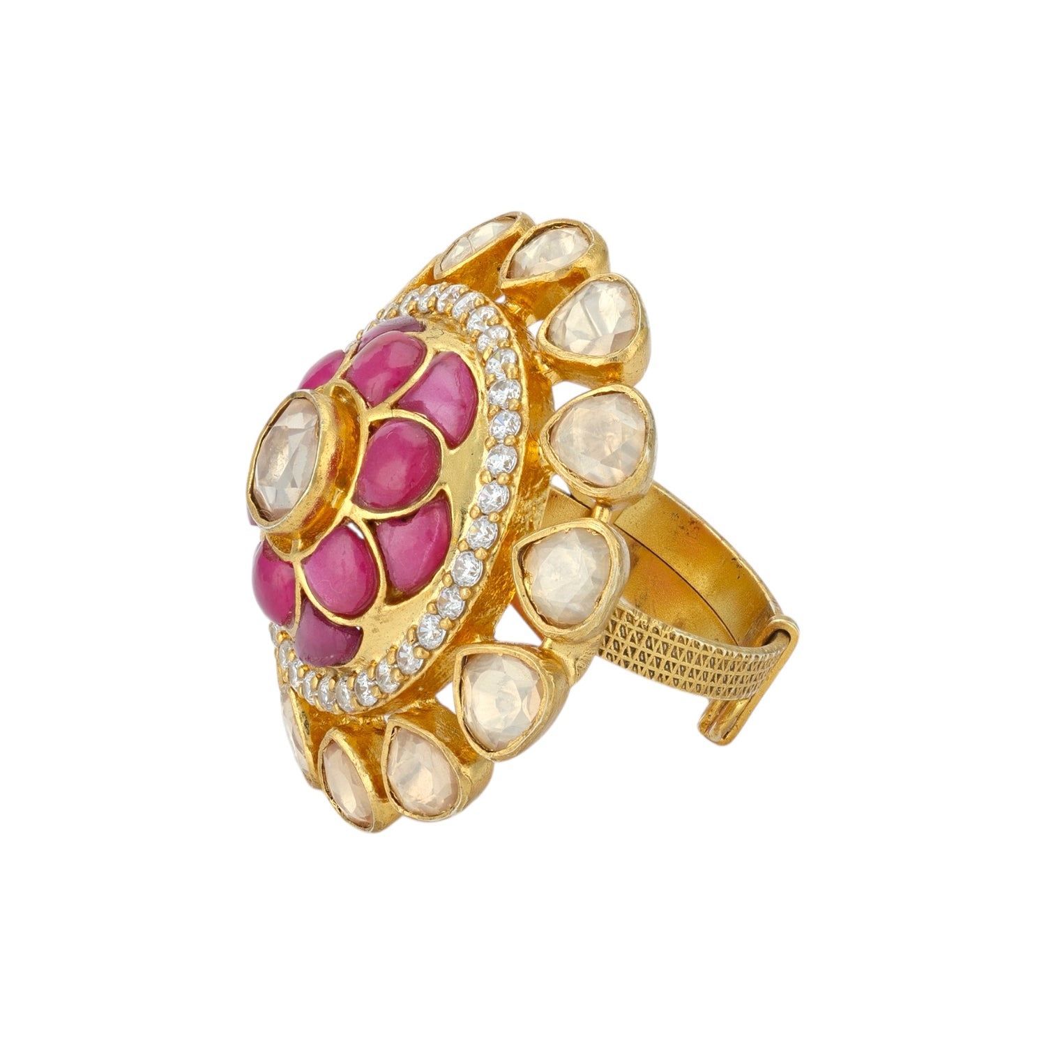 Elegant Bloom Design 925 Sterling Silver Halo Ring