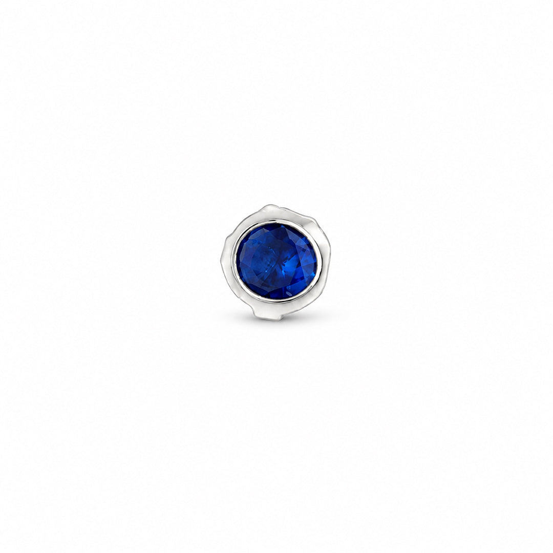 Elegant Blue Brilliance 925 Sterling Silver Signature Nose Pin