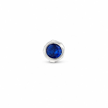Elegant Blue Brilliance 925 Sterling Silver Signature Nose Pin