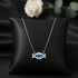Elegant Blue Evil Eye 925 Sterling Silver Chain Pendant for women
