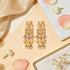 Elegant Blush Dangle 925 Sterling Silver Earrings