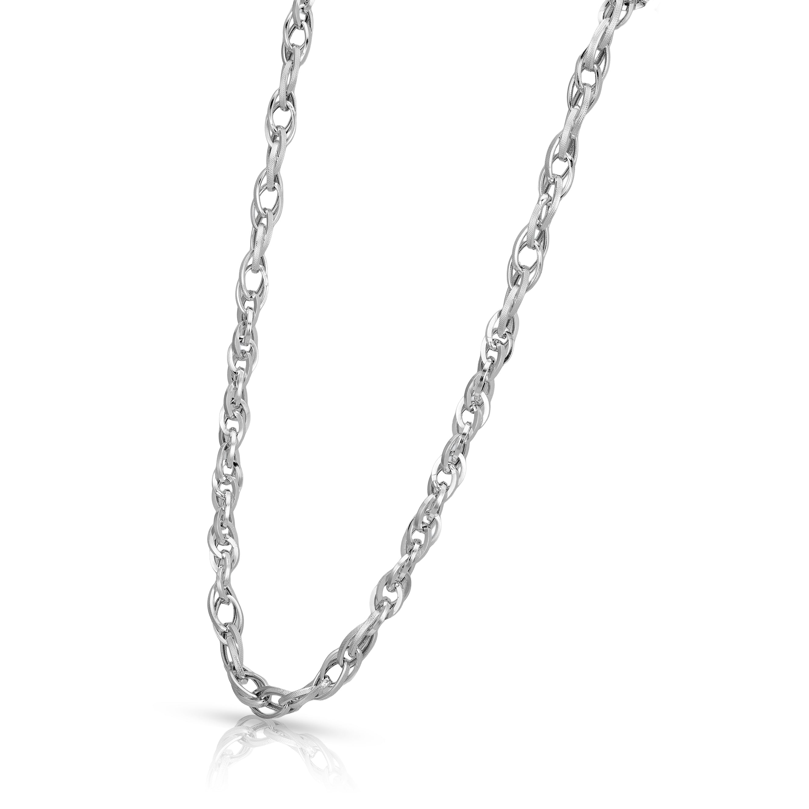Elegant Bold Link 925 Sterling Silver Chain for Men 