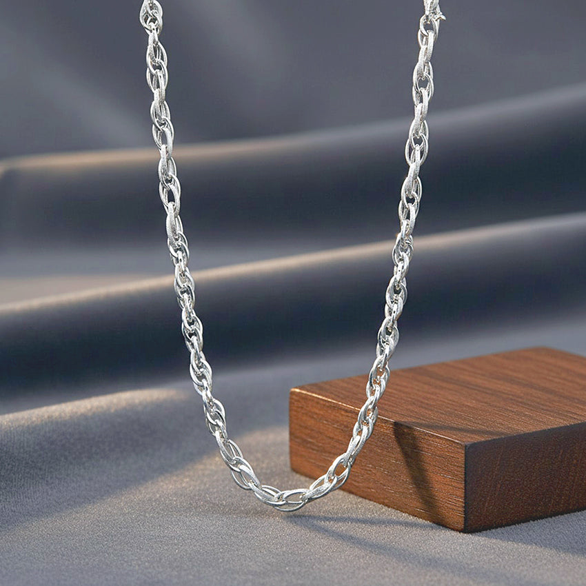 Elegant Bold Link 925 Sterling Silver Chain for Men 