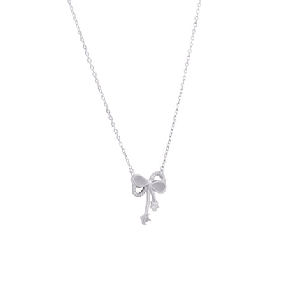 Elegant Bow Chain Pendant 925 sterling silver