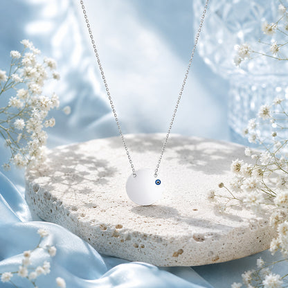 Elegant Evil Eye 925 Sterling Silver Chain Pendant for Women