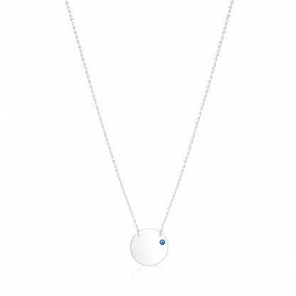 Elegant Evil Eye 925 Sterling Silver Chain Pendant for Women