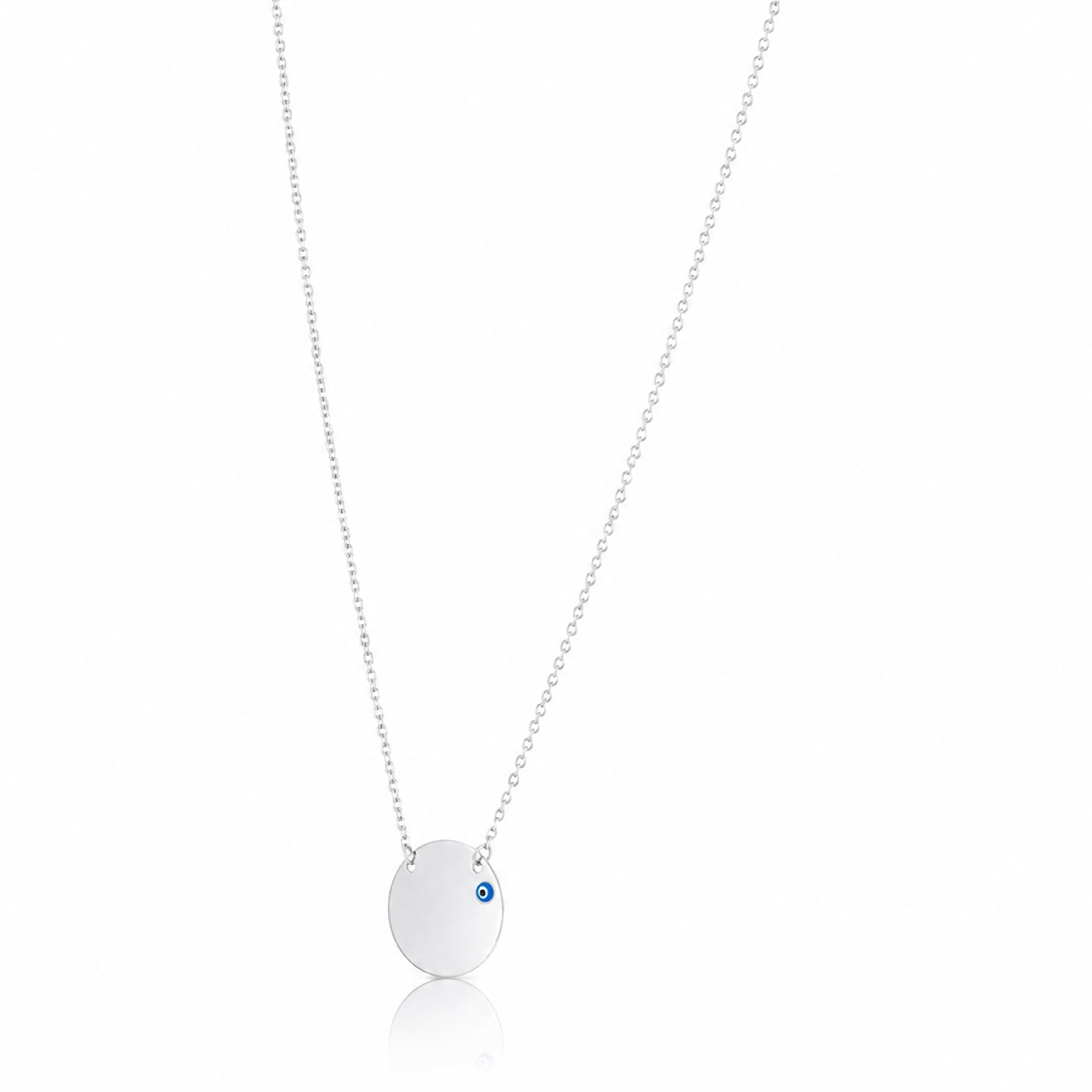 Elegant Evil Eye 925 Sterling Silver Chain Pendant for Women