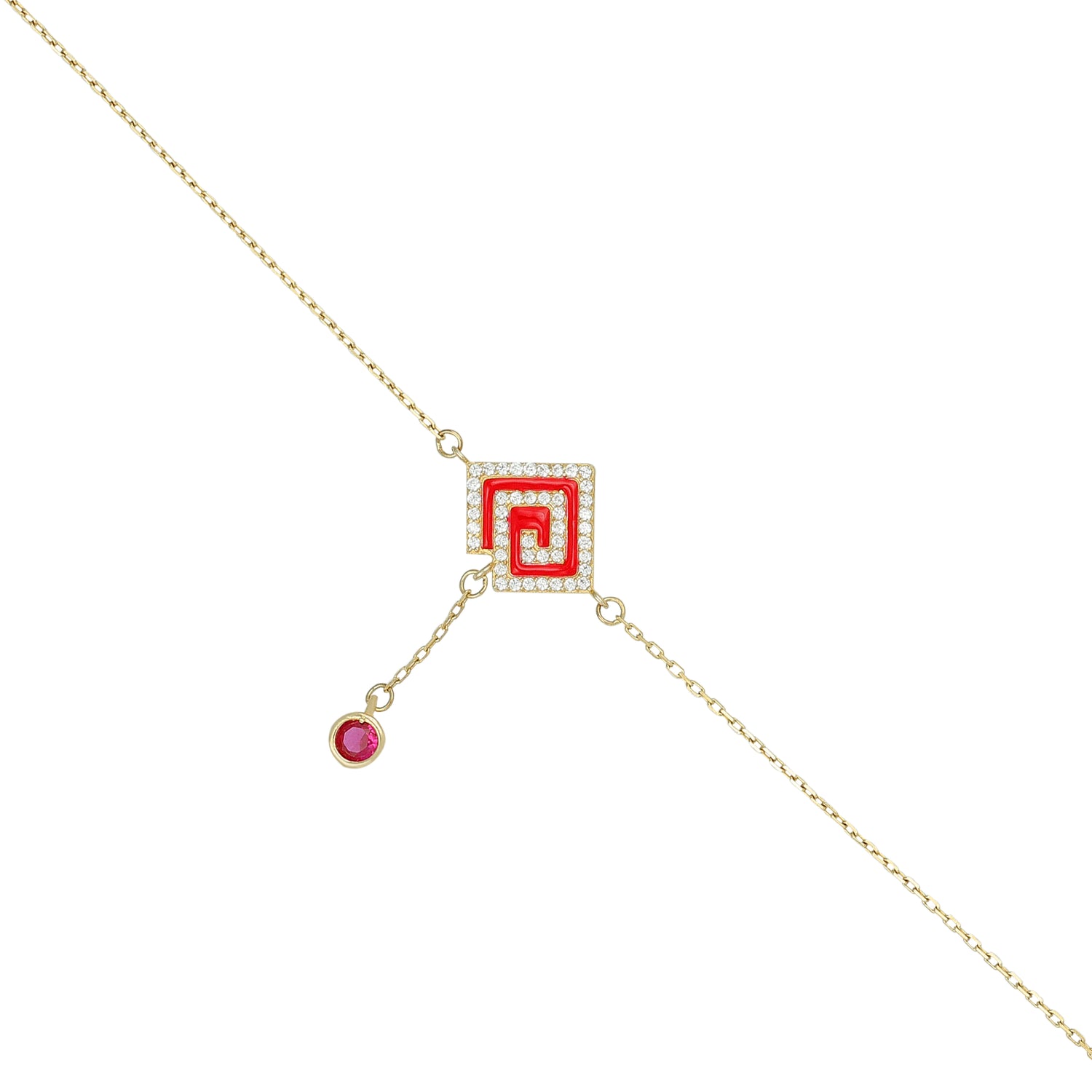 Elegant Geometry 925 Sterling Silver Drop Bracelet for Women