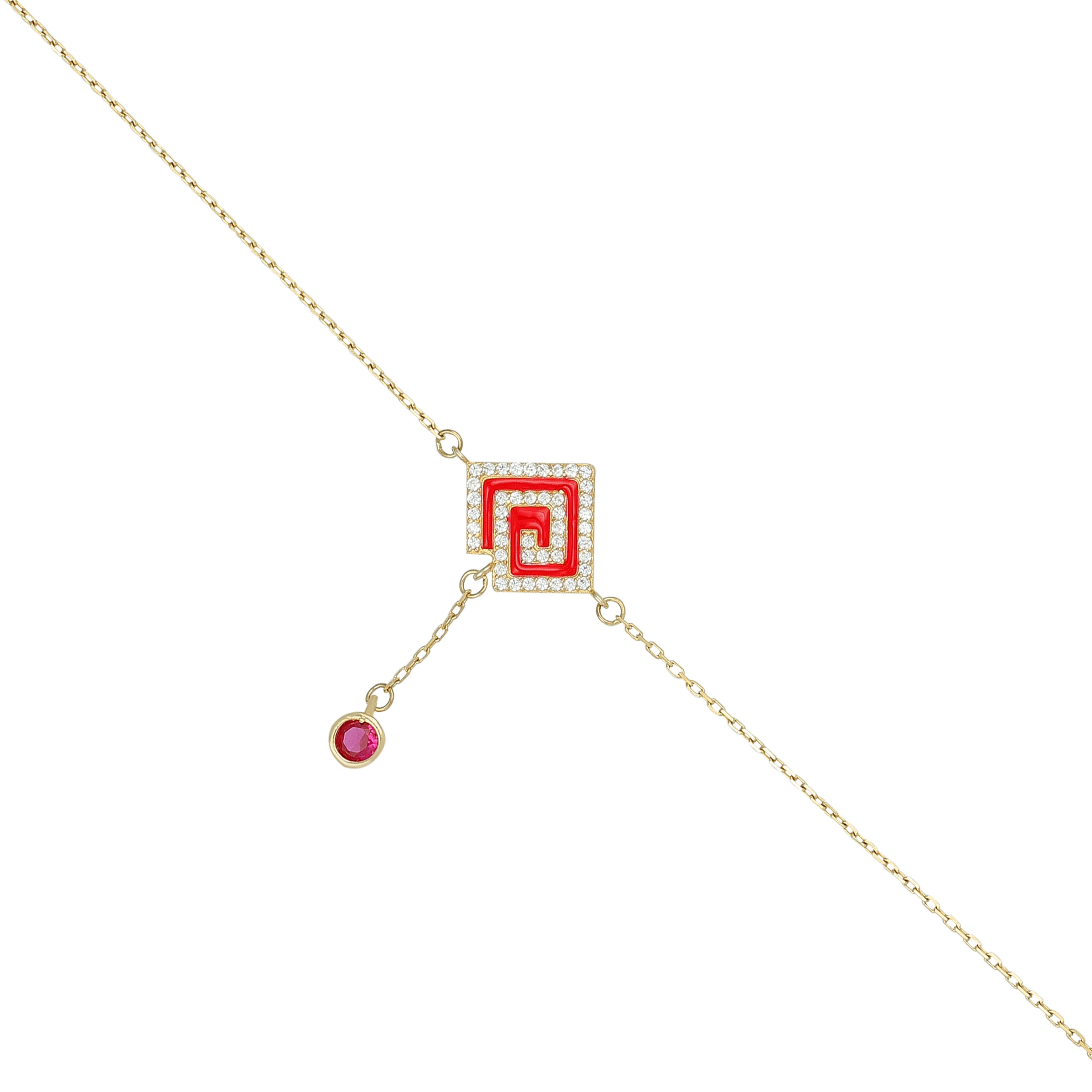 Elegant Geometry 925 Sterling Silver Drop Bracelet for Women